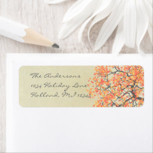 Coral Tree Caramel Cafe Return Address Label