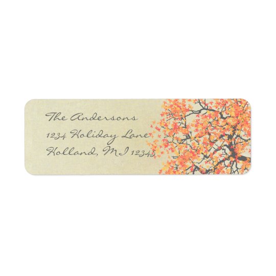 Coral Tree Caramel Cafe Return Address Return Address Label
