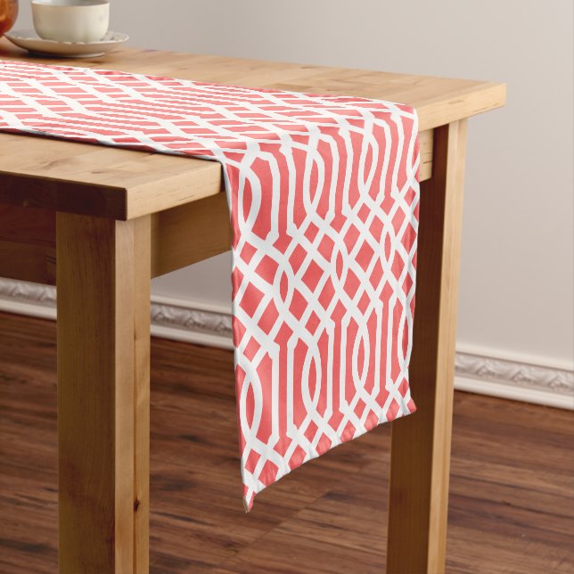 Coral Trellis Short Table Runner (In Situ)