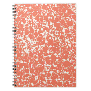 Coral Vein Marble Notebook