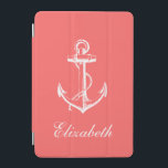 Coral Vintage Anchor Monogram iPad Mini Cover<br><div class="desc">Set sail in style with this nautical vintage anchor iPad case, featuring a timeless maritime design perfect for ocean lovers and seafarers. Personalise it with your name or monogram initials for a custom touch! The classic anchor motif, paired with a rustic, vintage aesthetic, makes this case both stylish and functional....</div>