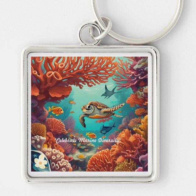 "Coral Visions" Key Ring (Front)