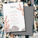 Coral Watercolor Beach Modern Wedding Save The Date<br><div class="desc">A modern monogram coral wedding design. A beach themed design that uses watercolor corals to create an elegant summer wedding design. A charming coral and grey tropical beach design using classy script typography. An elegant coastal beach themed wedding save the date card design with modern elements. Matching coral wedding invitations...</div>