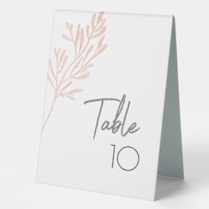 Coral Watercolor Table Number • Boho Beach Wedding