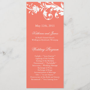 Coral Wedding Programs