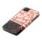 Coral White Black Personalised Damask iPhone Skin