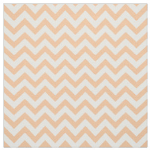 Coral White Trendy Chevron Pattern Fabric
