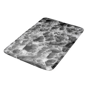 Coral with black and white colour bath mat