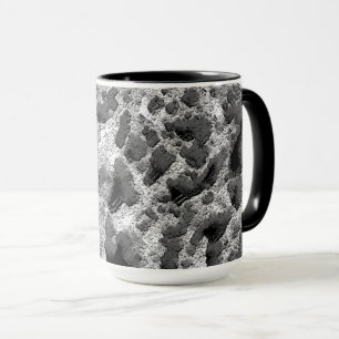 Coral with black and white colour round pillow mug