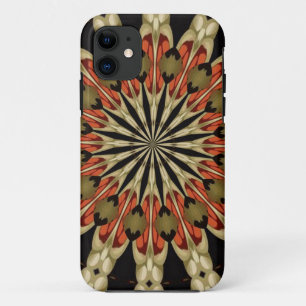 Coral With Coffee and Cream Mandala iPhone 11 Case