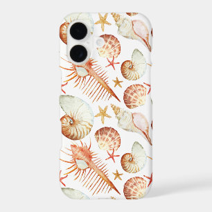 Coral With Shells And Crabs Pattern