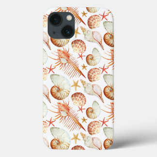 Coral With Shells And Crabs Pattern iPhone 13 Case