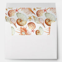 Coral With Shells And Crabs Pattern