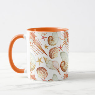 Coral With Shells And Crabs Pattern Mug