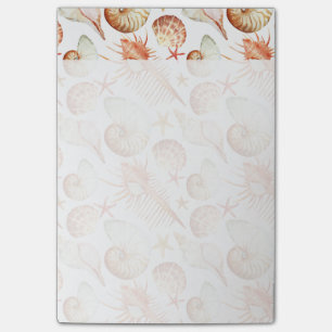 Coral With Shells And Crabs Pattern Post-it Notes