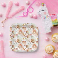 Coral With Shells & Crabs Pattern