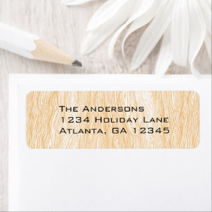 Coral Wood Grain Return Address Labels