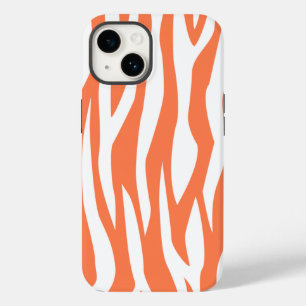 Coral Zebra Print Case-Mate iPhone 14 Case