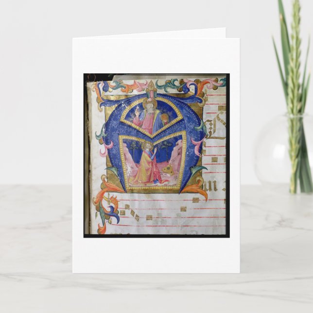 Corale / Graduale no.5 Historiated initial 'A' de Note Card (Front)