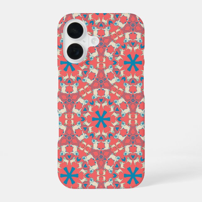 Corall Pug Pattern Case (Back)