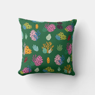 Corals & Sea Plants: Underwater Pattern Cushion
