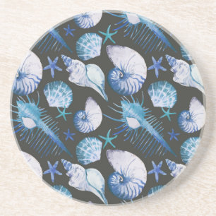 Corals With Shells Pattern Coaster