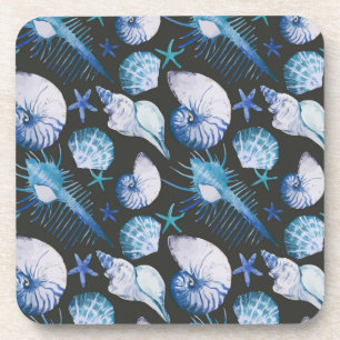 Corals With Shells Pattern Coaster