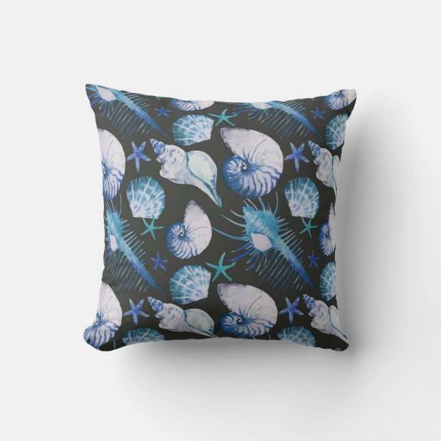 Corals With Shells Pattern Cushion (Front)