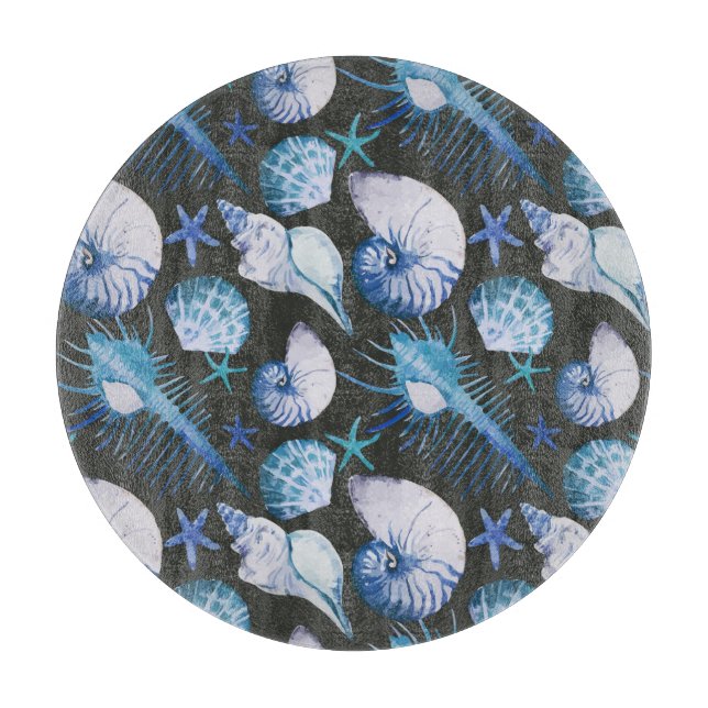 Corals With Shells Pattern Cutting Board (Front)