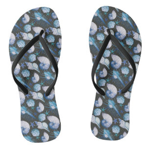Corals With Shells Pattern Thongs