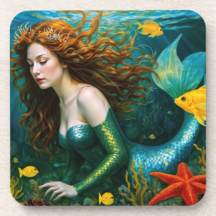 “Coralyn” – Beautiful Mystical Mermaid Coaster