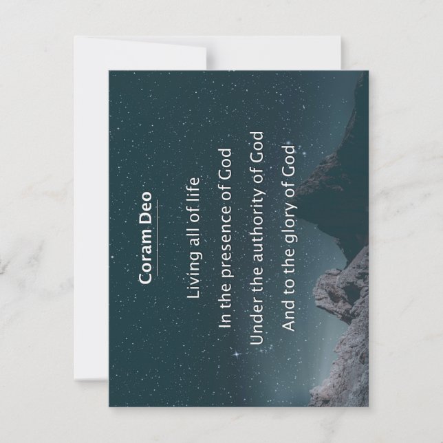 Coram Deo Thank You Card (Front)