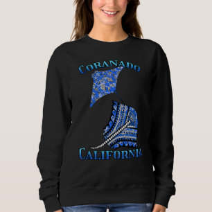 Coranado California Vacation Tribal Stingray Sweatshirt