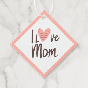 Corazón de mamá de amor - regalo del Día de la Mad Favour Tags