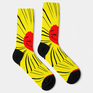corazones pattern socks