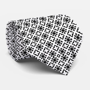 Corbata blanca con negro tie
