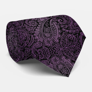 Corbata colour violeta con negro tie