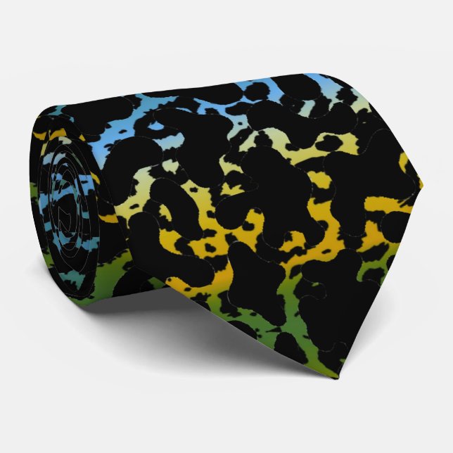 Corbata  de leopardo en multicolor tie (Rolled)