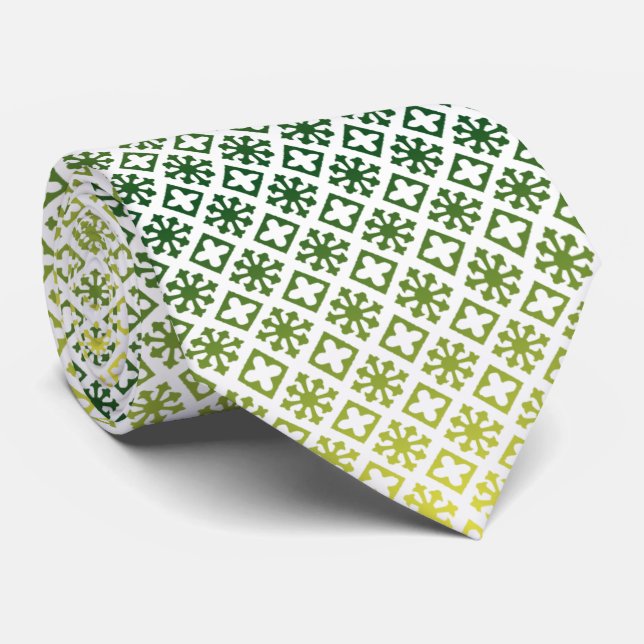 Corbata verde con amarillo tie (Rolled)