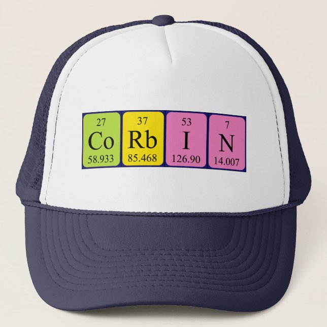 Corbin periodic table name hat (Front)