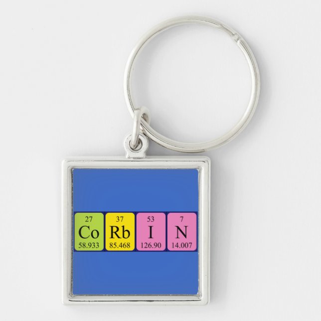 Corbin periodic table name keyring (Front)