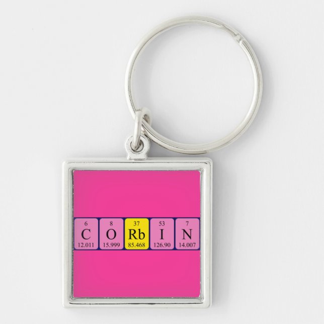 Corbin periodic table name keyring (Front)