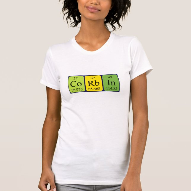 Corbin periodic table name shirt (Front)