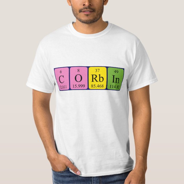Corbin periodic table name shirt (Front)
