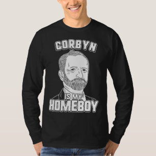 Corbyn is my homeboy graphic Jeremy Corbyn T-Shirt