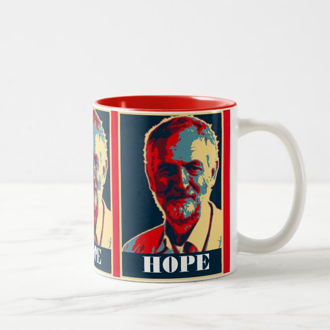 corbyn labour supporters customisable  HOPE mug (Right)