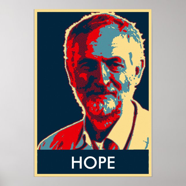 corbyn labour supporters customisable HOPE print (Front)