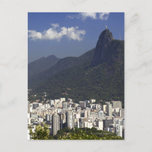Corcovado overlooking Rio de Janeiro, Brazil Postcard