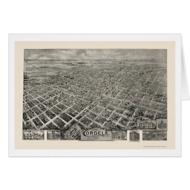 Cordele, GA Panoramic Map - 1908 (Front Horizontal)