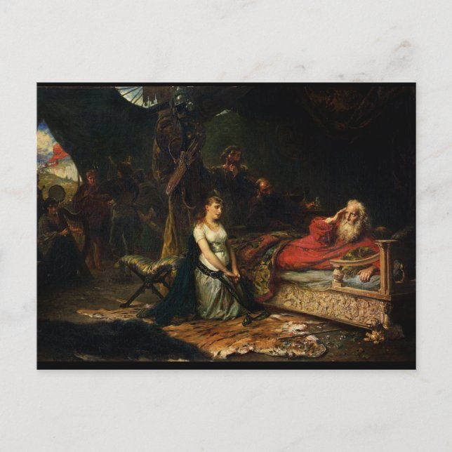 Cordelia and King Lear (oil on canvas) Postcard (Front)